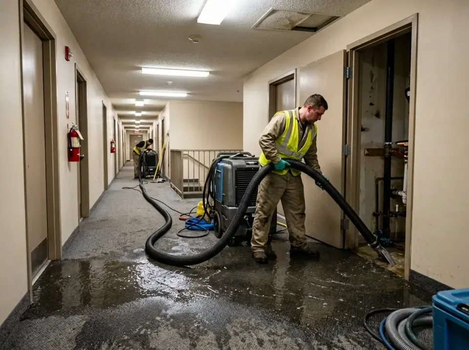 multi-unit-apartment-hallway-f-005 — frequently asked questions, Emergency Burst Pipe Water Extraction & Removal in Westview…